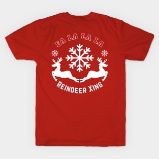 Reindeer Xing - Christmas Reindeer and Snowflakes T-Shirt